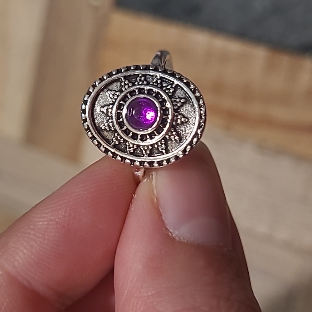 Size 9 - Boho purple ring
